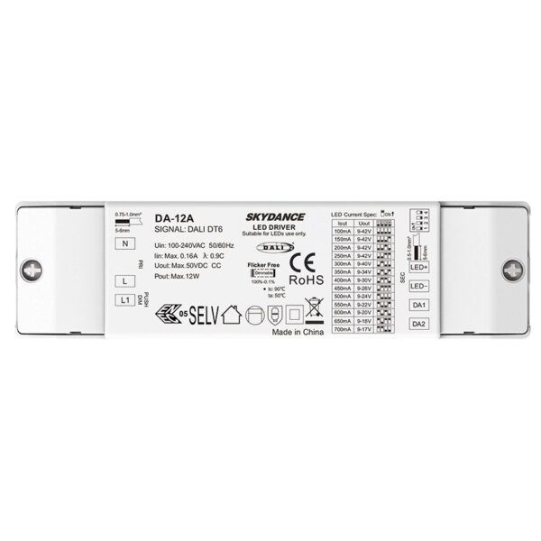 12W 100-700mA Constant Current Dimmable DALI LED Driver