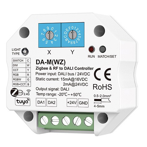 6 in 1 RF & Zigbee to DALI Converter