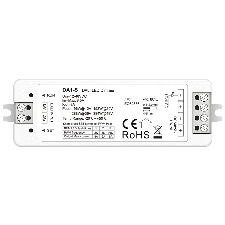 1 Channel 8.5A DT6 Constant Voltage DALI LED Dimmer