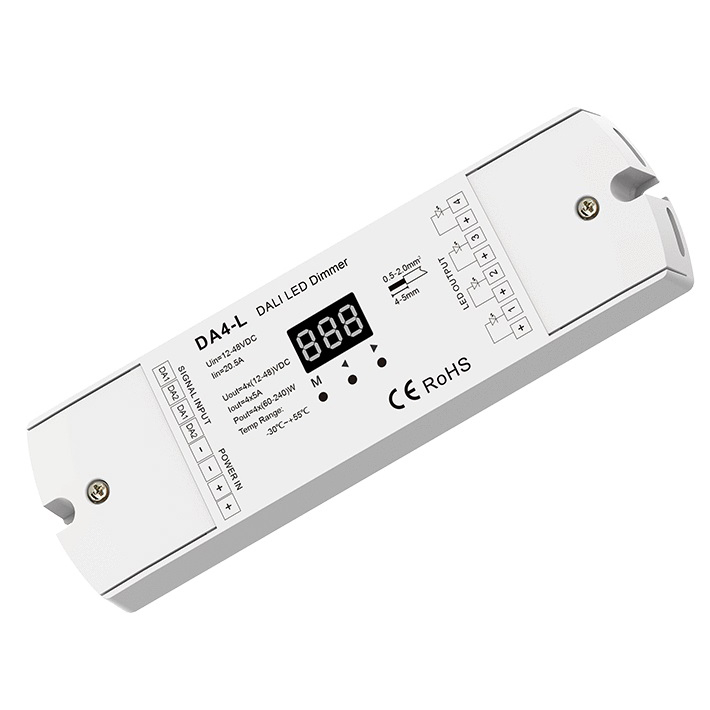 4 Channel 5A DT6 DT8 Constant Voltage DALI LED Dimmer