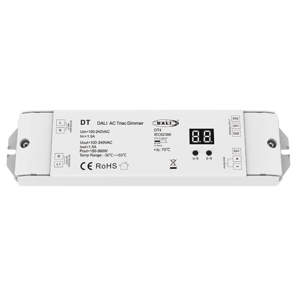 150 -360W 110-240V AC DT4 Push DALI Triac Dimmer