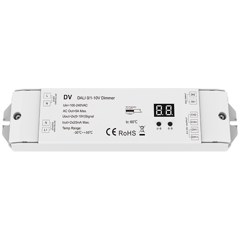 2 Channels 1-10V DT5 DALI 0 10V Dimmer