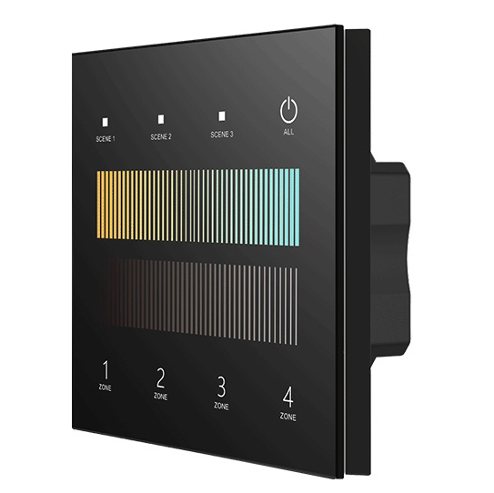 4 Zones Wall Mounted 3CCT Controller DALI TouchPanel